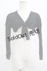 Jane Marple / 透かしニットボレロ  黒 H-25-07-04-053-JM-TO-KB-ZH