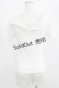 画像3: Jane Marple / フラワーカットワークレース半袖トップス  白 H-25-07-04-054-JM-TO-KB-ZH