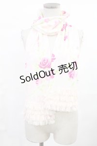 JESUS DIAMANTE / ぼかし薔薇柄ショール  ぼかし薔薇ピンク H-25-07-04-1029-JE-ZA-NS-ZH