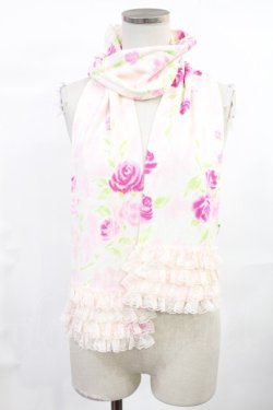 画像1: JESUS DIAMANTE / ぼかし薔薇柄ショール  ぼかし薔薇ピンク H-25-07-04-1029-JE-ZA-NS-ZH
