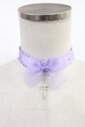 Angelic Pretty / オーガンジークロスチョーカー  ラベンダー H-25-07-04-1031-AP-AC-YZ-ZH