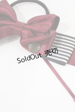 画像2: mayla classic / リボンヘアゴム  ボルドー H-25-07-04-1039-LO-AC-YZ-ZH