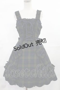 画像1: Angelic Pretty / ハートポケットジャンパースカート FREE ネイビー H-25-07-04-1006-AP-OP-YZ-ZH