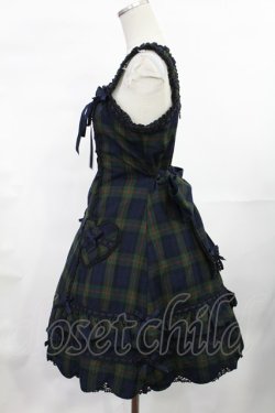 画像2: Angelic Pretty / ハートポケットジャンパースカート FREE ネイビー H-25-07-04-1006-AP-OP-YZ-ZH