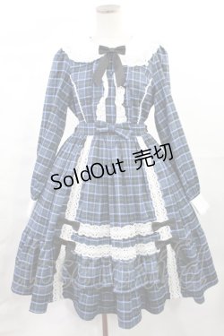 画像1: axes femme kawaii / タータンチェックワンピース M ブルー H-25-07-04-1009-AX-OP-NS-ZH