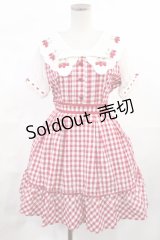 LIZ LISA / ストロベリーレースギンガムワンピース Free レッド H-25-07-04-1012-LO-OP-NS-ZH