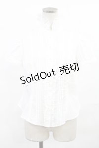 Angelic Pretty / ロゴ刺繍ネクタイ風ボウタイブラウス Free オフ H-25-07-04-1019-AP-BL-NS-ZH