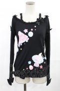 Angelic Pretty / ジュエリージュレプリントカットソー FREE ブラック H-25-07-04-1023-AP-TO-YZ-ZH