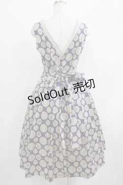 画像3: Jane Marple / プリントカシュクール風ワンピース  ネイビー H-25-07-04-005-JM-OP-KB-ZH