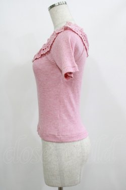 画像2: Jane Marple / トーションレースリブトップス  ピンク H-25-07-04-055-JM-TO-KB-ZH