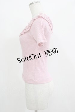 画像2: Jane Marple / トーションレースリブトップス  ピンク H-25-07-04-055-JM-TO-KB-ZH