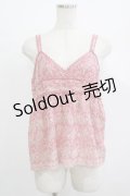 Jane Marple Dans Le Salon / ラメ刺繍キャミソール  ピンク H-25-07-04-057-JM-TO-KB-ZH