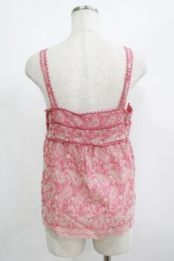 画像3: Jane Marple Dans Le Salon / ラメ刺繍キャミソール  ピンク H-25-07-04-057-JM-TO-KB-ZH