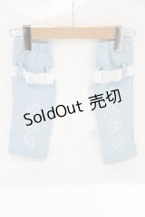 ACDC RAG / ドットネコアームカバー  ホワイト×パステルブルー H-25-07-04-058-PU-ZA-KB-ZH