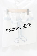 ACDC RAG / ドットネコレッグウォーマー  ホワイト×パステルブルー H-25-07-04-060-PU-ZA-KB-ZH