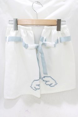 画像1: ACDC RAG / ドットネコレッグウォーマー  ホワイト×パステルブルー H-25-07-04-060-PU-ZA-KB-ZH