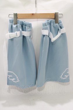画像1: ACDC RAG / ドットネコレッグウォーマー  パステルブルー×ホワイト H-25-07-04-061-PU-ZA-KB-ZH