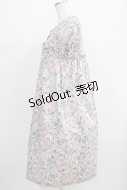 画像2: Jane Marple / ハートペイズリー丸襟ワンピース  オフ H-25-07-04-006-JM-OP-KB-ZH