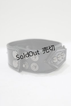 画像3: BPN / ロゴスカルプレートベルトブレス  黒 H-25-07-04-067-GO-AC-KB-ZH