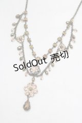 Michal Negrin / フラワーストーン2連ネックレス  ピンク H-25-07-04-070-LO-AC-KB-ZH