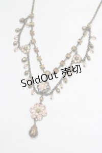 Michal Negrin / フラワーストーン2連ネックレス  ピンク H-25-07-04-070-LO-AC-KB-ZH