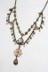 画像1: Michal Negrin / フラワーストーン2連ネックレス  ピンク H-25-07-04-070-LO-AC-KB-ZH (1)