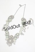Michal Negrin / フラワーレースストーンネックレス＆ピン  グリーン H-25-07-04-071-LO-AC-KB-ZH