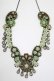 画像2: Michal Negrin / フラワーレースストーンネックレス＆ピン  グリーン H-25-07-04-071-LO-AC-KB-ZH (2)