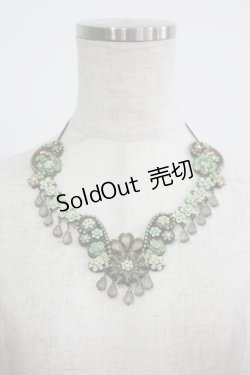 画像4: Michal Negrin / フラワーレースストーンネックレス＆ピン  グリーン H-25-07-04-071-LO-AC-KB-ZH