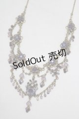 Michal Negrin / フラワーストーンネックレス  パープル H-25-07-04-072-LO-AC-KB-ZH