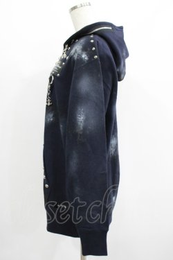 画像2: SEX POT ReVeNGe / チェーンフードZIPパーカー  紺 H-25-07-04-074-SP-TO-KB-ZH