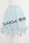 Jane Marple / ギンガムリボンスカート  ブルー H-25-10-14-038-JM-SK-KB-ZT260
