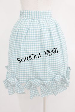 画像3: Jane Marple / ギンガムリボンスカート  ブルー H-25-10-14-038-JM-SK-KB-ZT260