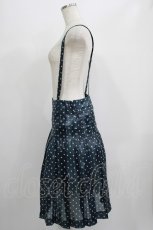画像2: Jane Marple Dans Le Salon / シャイニードットサス付スカート  ブルー H-25-10-14-020-JM-SK-KB-ZT241 (2)