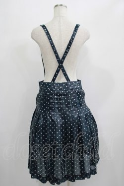 画像3: Jane Marple Dans Le Salon / シャイニードットサス付スカート  ブルー H-25-07-04-010-JM-SK-KB-ZH