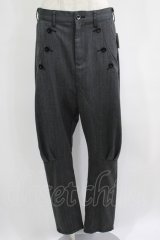 BPN FOR MEN / ヘリンボーンジョッパーズパンツ  グレー H-25-07-04-023-GO-PA-KB-ZH