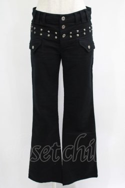 画像1: BPN / スタッズパンツ  黒 H-25-07-04-024-GO-PA-KB-ZH