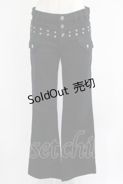 画像1: BPN / スタッズパンツ  黒 H-25-07-04-024-GO-PA-KB-ZH