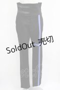 Moi-meme-Moitie / ダブルベルト十字架パンツ Men ブラック×ブルー H-25-07-04-026-MO-PA-KB-ZH
