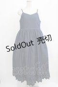 Jane Marple Dans Le Salon / ライトデニムレーストリムストラップドレス  インディゴ H-25-07-05-001-JM-OP-KB-ZH