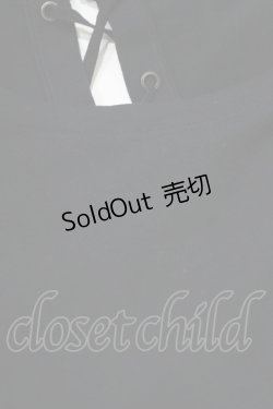 画像4: alice auaa / バック編上げパフ袖カットソー 3（約9号） ブラック×ドットチュール H-25-07-05-032-AA-TO-KB-ZH
