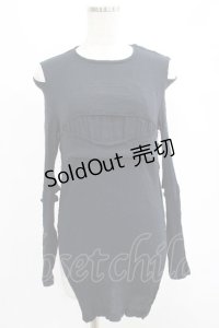 alice auaa / 楊柳カットトップス 1（メンズサイズ） ブラック H-25-10-24-028-AA-TO-KB-ZH