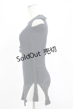 画像2: alice auaa / 楊柳カットトップス 1（メンズサイズ） ブラック H-25-10-24-028-AA-TO-KB-ZH