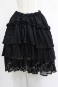 VISIBLE / レースフリルスカート  黒 H-25-07-05-005-GO-SK-KB-ZH