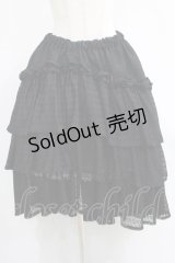 VISIBLE / レースフリルスカート  黒 H-25-07-05-005-GO-SK-KB-ZH