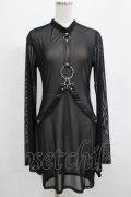 KILL STAR / Sheer Bondage Long Sleeve Dress M 黒 H-25-07-05-040-SL-OP-KB-ZH