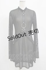 KILL STAR / Sheer Bondage Long Sleeve Dress M 黒 H-25-07-05-040-SL-OP-KB-ZH