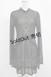 KILL STAR / Sheer Bondage Long Sleeve Dress M 黒 H-25-07-05-040-SL-OP-KB-ZH