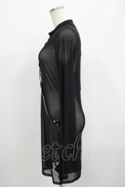 画像2: KILL STAR / Sheer Bondage Long Sleeve Dress M 黒 H-25-07-05-040-SL-OP-KB-ZH