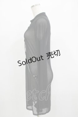 画像2: KILL STAR / Sheer Bondage Long Sleeve Dress M 黒 H-25-07-05-040-SL-OP-KB-ZH